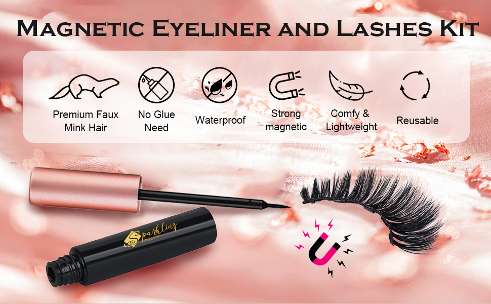 Αγκαλιάστε τον όμορφο εαυτό σας με 5D Faux Mink Lashes και Magnetic Elashes with Eyeliner