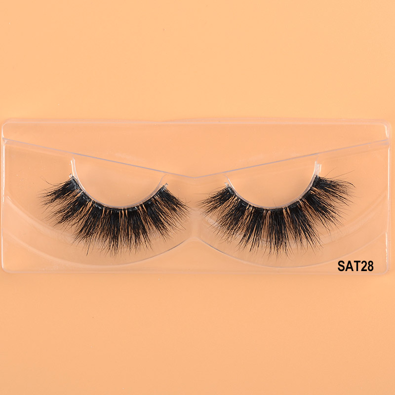 Βλεφαρίδες 25mm 3D Mink Lashes Clear Band False strip Lashes
