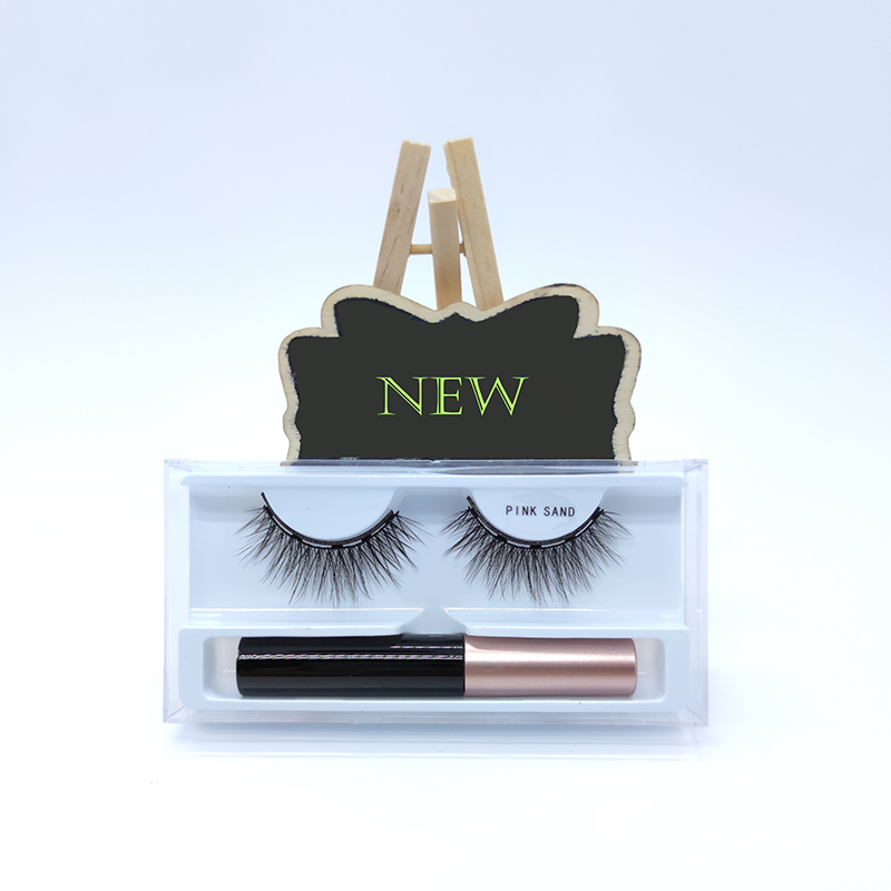 Κιτ 3D Faux Mink 1 Pair Magnetic Eyelash Eyeliner