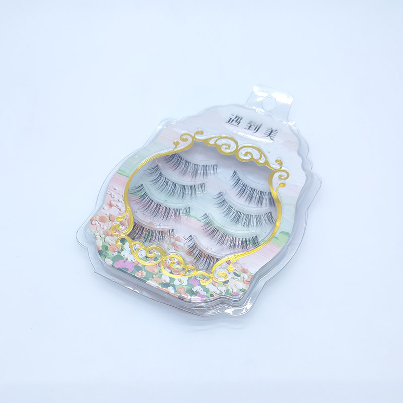 4 Pairs Clear invisible Band Ψεύτικες βλεφαρίδες Cartoon Anime Eyes