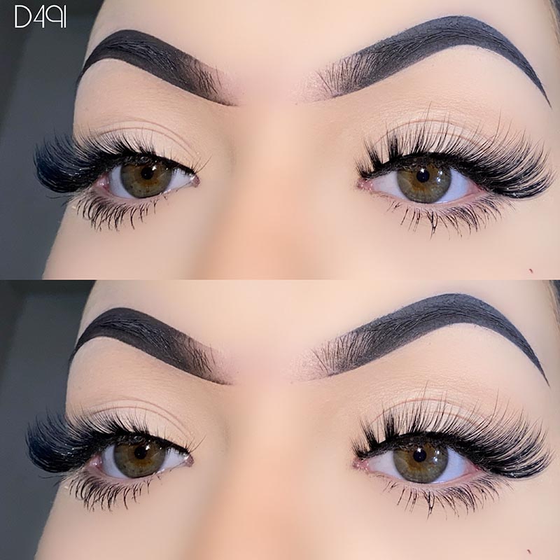 Natural Look L Curl Mink Fluffy Cat Eye Lashes