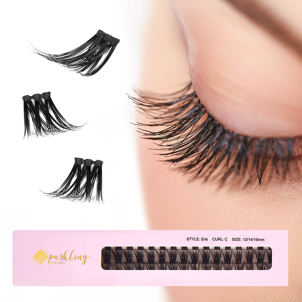 DIY Βλεφαρίδες Extension D Curl Μακριές Ατομικές Βλεφαρίδες